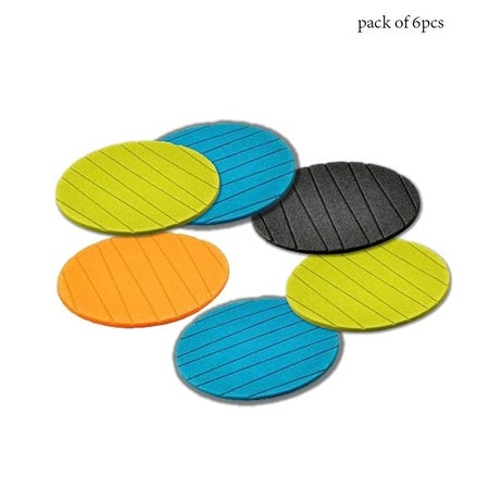 129 6 Pcs Useful Round Shape Plain Silicone Cup Mat Coaster Drinking Tea Coffee Mug Wine Mat For Home - Zidbik