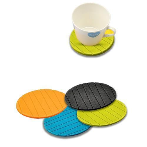 129 6 Pcs Useful Round Shape Plain Silicone Cup Mat Coaster Drinking Tea Coffee Mug Wine Mat For Home - Zidbik