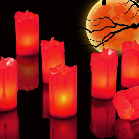 Flameless Melted Design Candles For Decoration (1 Pc) - Zidbik