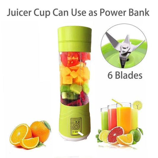 133 Portable Usb Electric Juicer - 6 Blades (Protein Shaker) - Zidbik