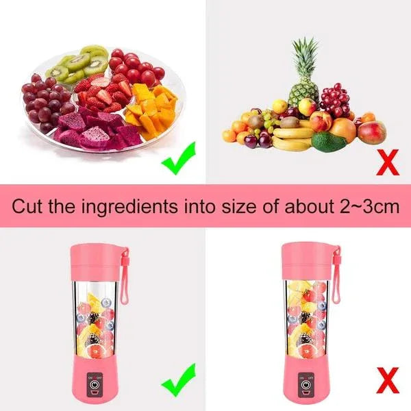 133 Portable Usb Electric Juicer - 6 Blades (Protein Shaker) - Zidbik