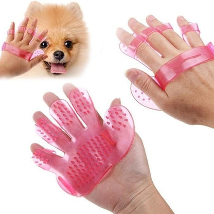 172 Rubber Pet Cleaning Massaging Grooming Glove Brush - Zidbik