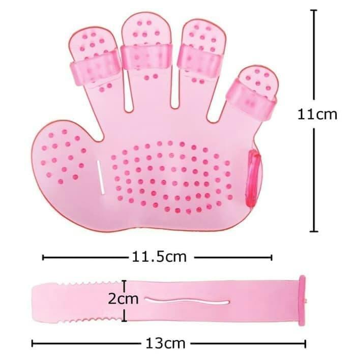 172 Rubber Pet Cleaning Massaging Grooming Glove Brush - Zidbik