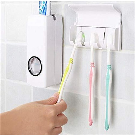 174 Toothpaste Dispenser  Tooth Brush Holder - Zidbik