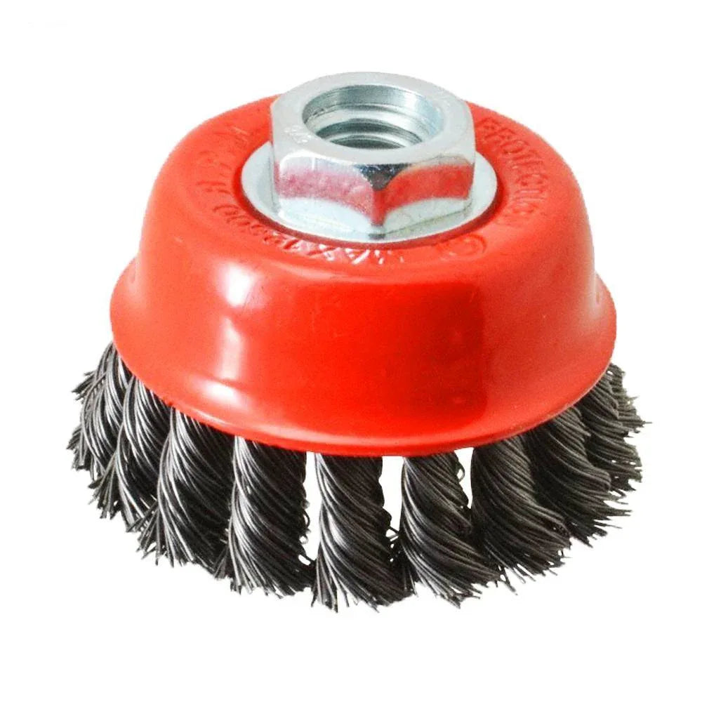 195 Wire Wheel Cup Brush (Black) - Zidbik
