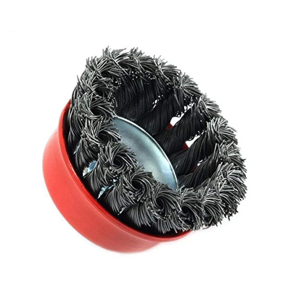195 Wire Wheel Cup Brush (Black) - Zidbik