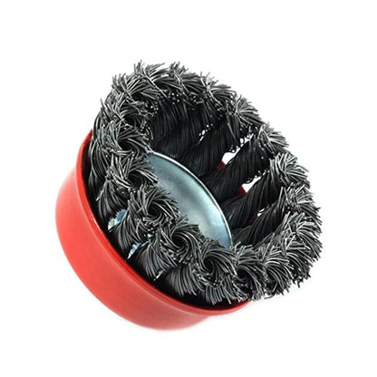 195 Wire Wheel Cup Brush (Black) - Zidbik
