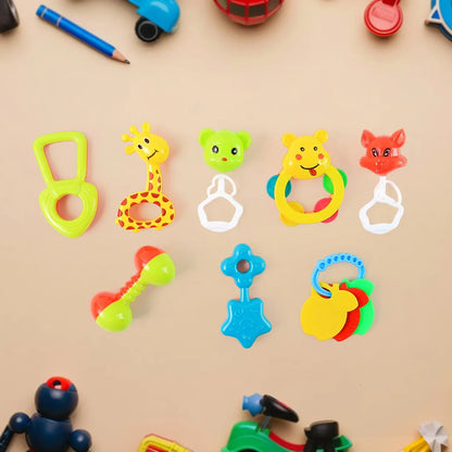 Baby Rattle Toy Collection For Infants 8 Pcs Set - Zidbik