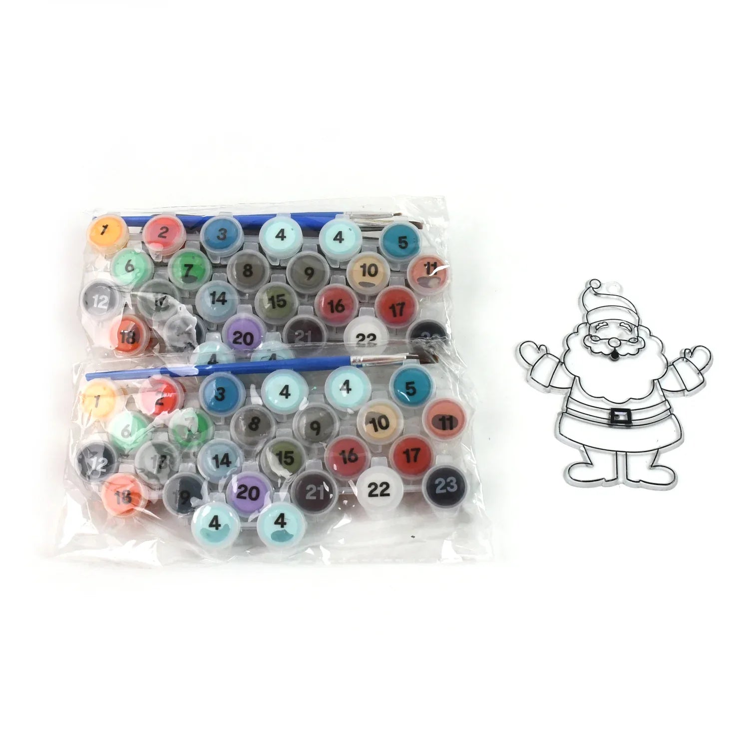 Paint By Number Kits 2 Set 24 Number Color 6 Paint Brushes (2 Set) - Zidbik