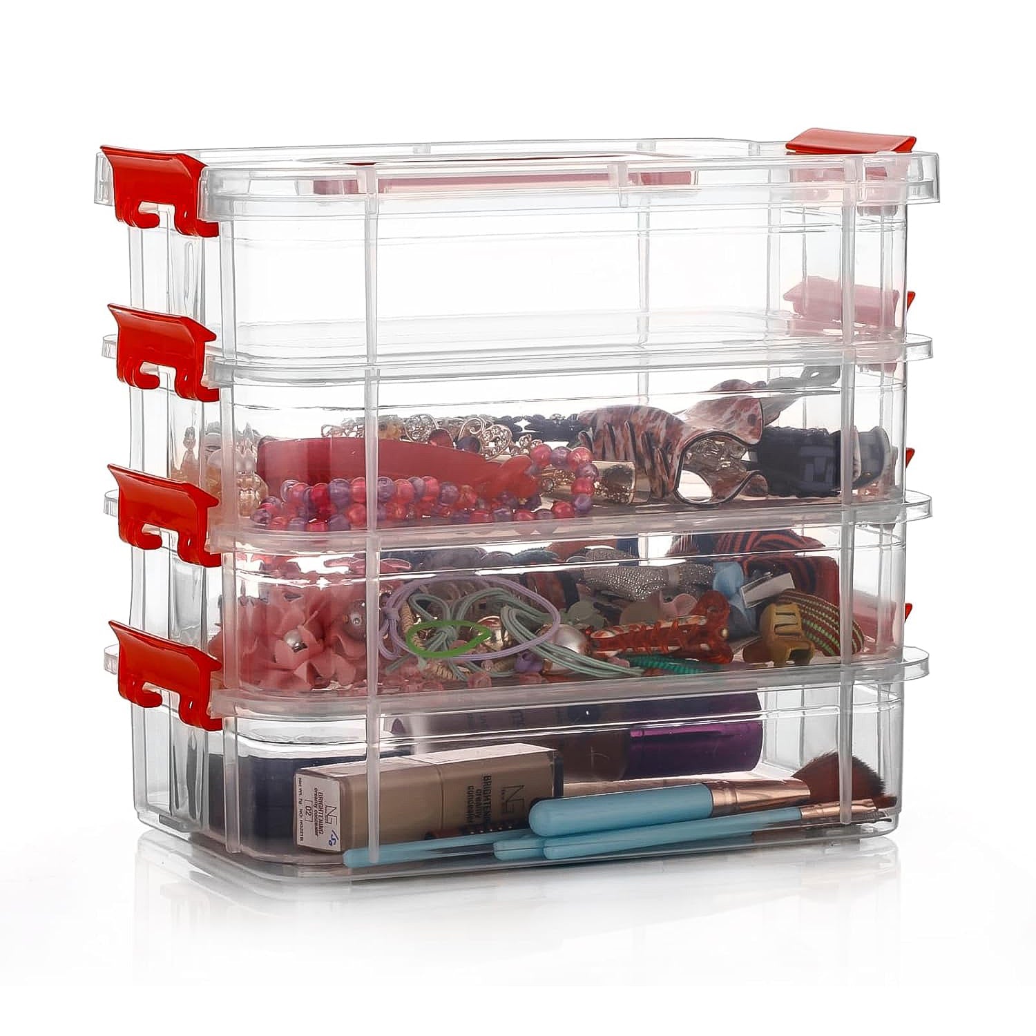 4-layer Transparent Multipurpose Plastic Storage Box - Zidbik