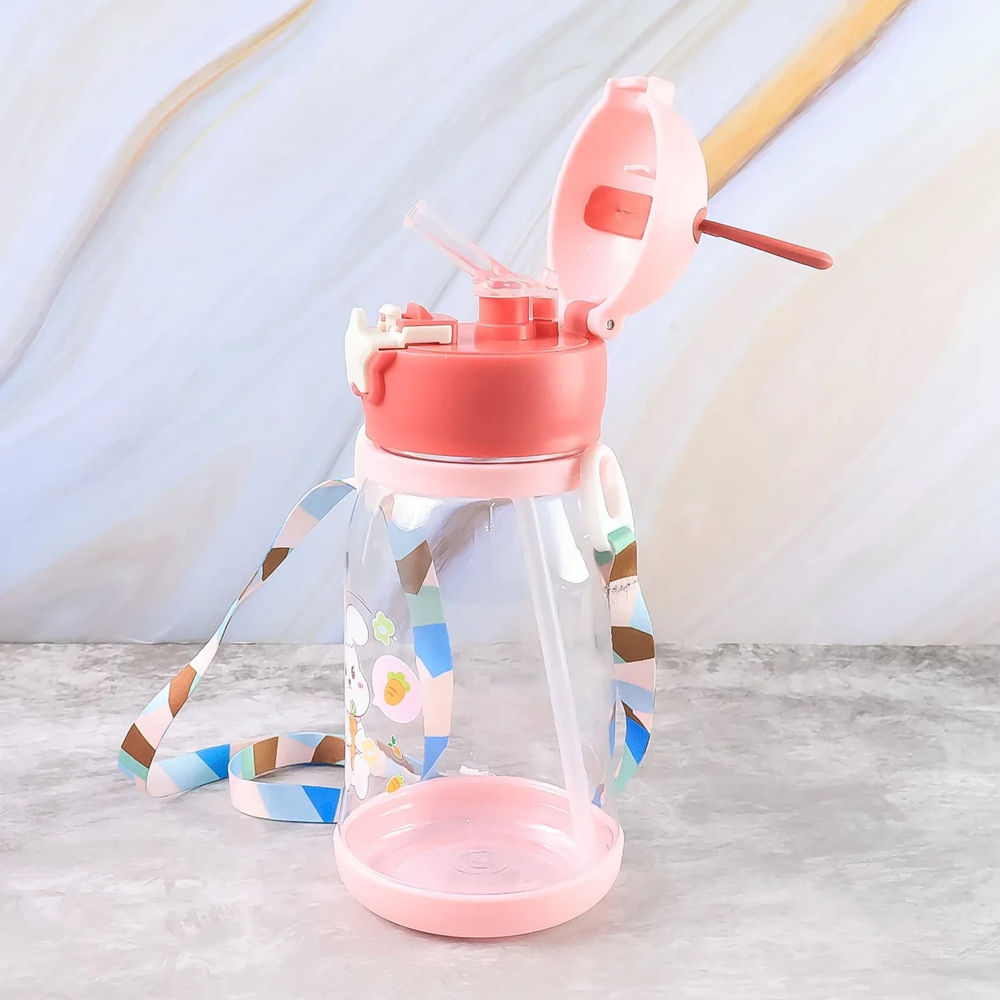 Cute Cartoon Water Bottle Approx 450ml (1 Pc) - Zidbik