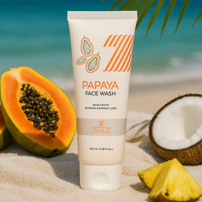 Zequz Papaya Face Wash - (100ml 1 Pc) - Zidbik