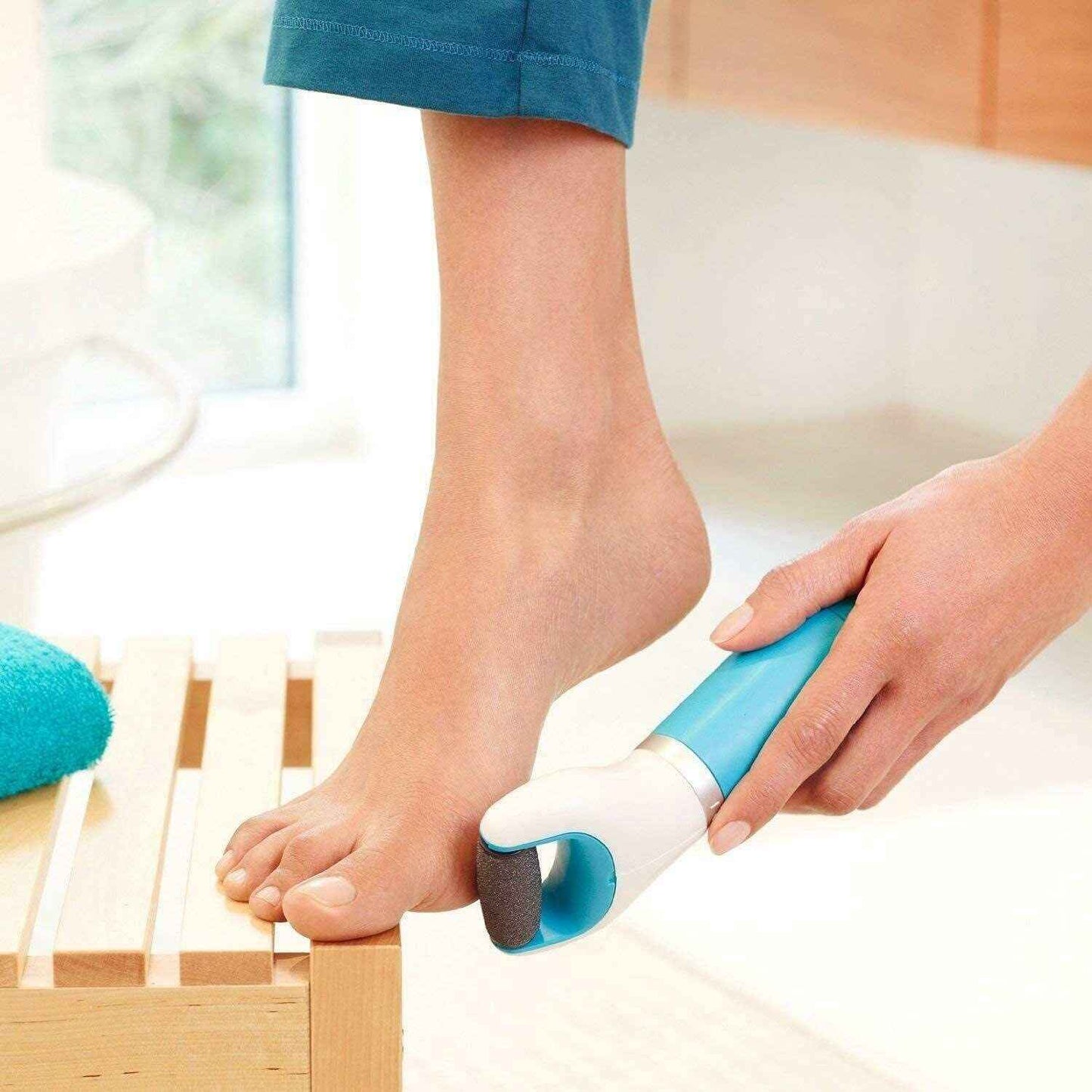 0229 Electronic Dry Foot File Callous Remover For Feet Electric Foot With Roller Hard And Dead Skin- Regular Coarse Baby Smooth Feet In Minutes. For In Home Padicure Foot Care Battery Powered  Usb (Battry Not Included) - Zidbik