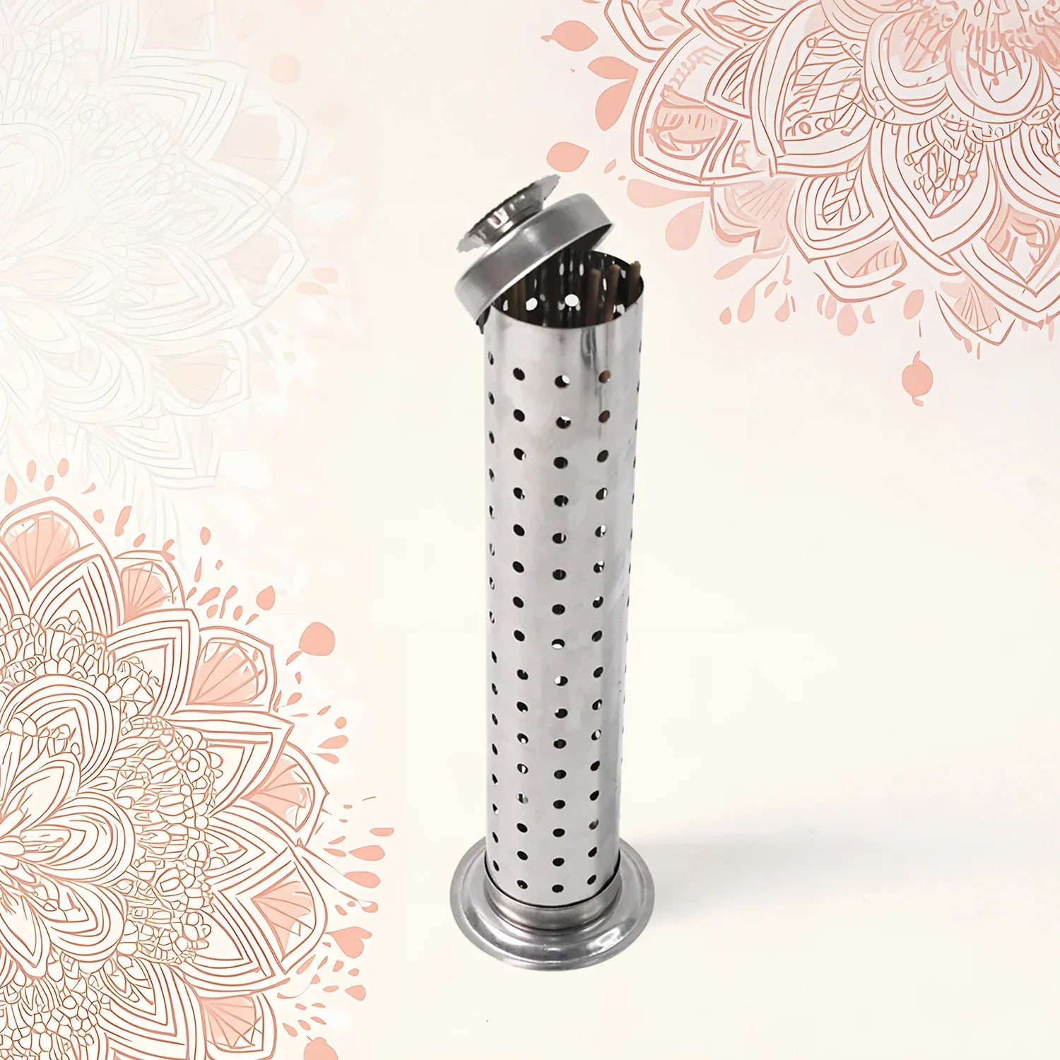 Stainless Steel Agarbatti Stand For Puja (1 Pc) - Zidbik