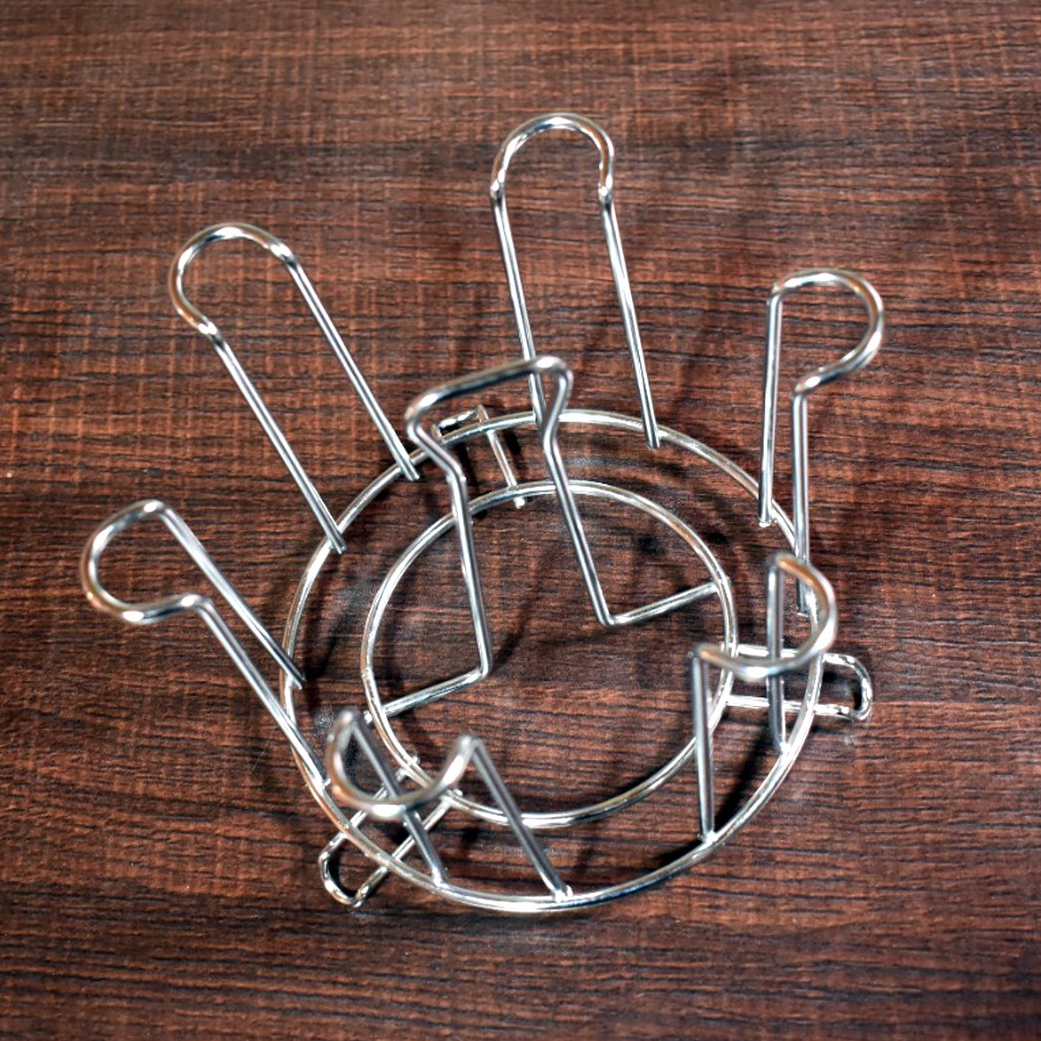 2741 Ss Round Glass Stand Used For Holding Sensitive Glasses And All Present In All Kinds Of Kitchens Of Official And Household Places Etc. - Zidbik