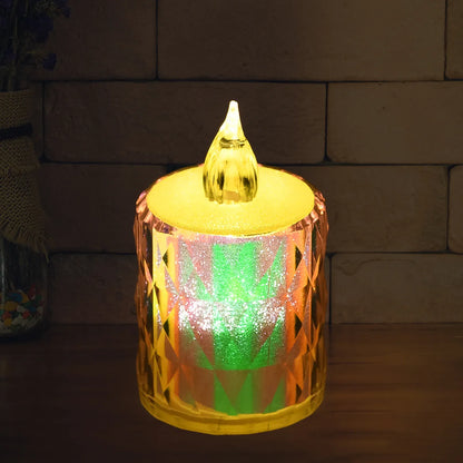 24 Pc Flameless And Smokeless Decorative Melting Candles Led Tea Light Candle Flickering Electronic Candle - Zidbik