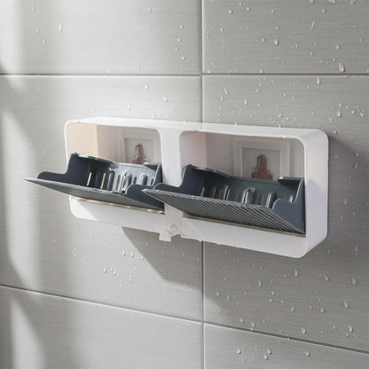 Wall Mounted 4-compartment Bathroom Storage Soap Holder - Zidbik