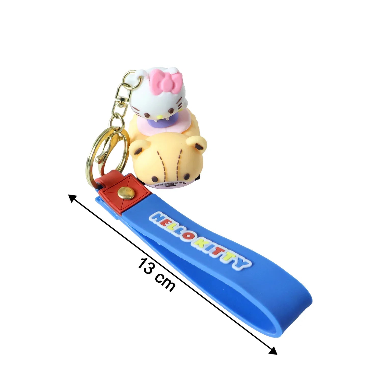 Cute Cartoon Cat Riding Toy Car Silicone Keychain (1 Pc) - Zidbik
