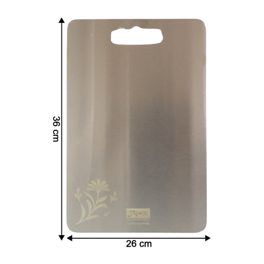 Apex Large Stainless Steel Multipurpose Chopping  Cutting Board (260x360mm  1 Pc) - Zidbik