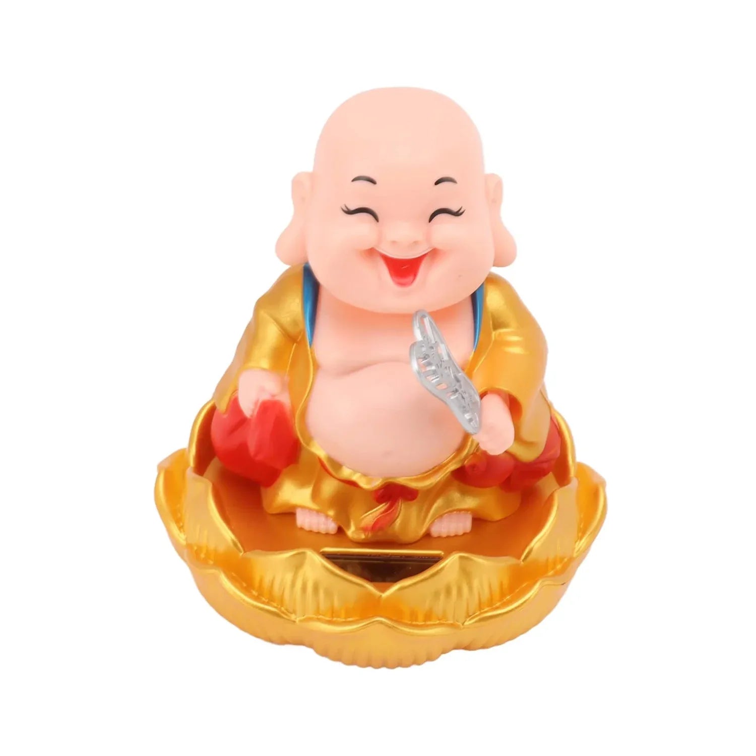 Solar Power Moving Buddha Car Ornament (1 Pc) - Zidbik