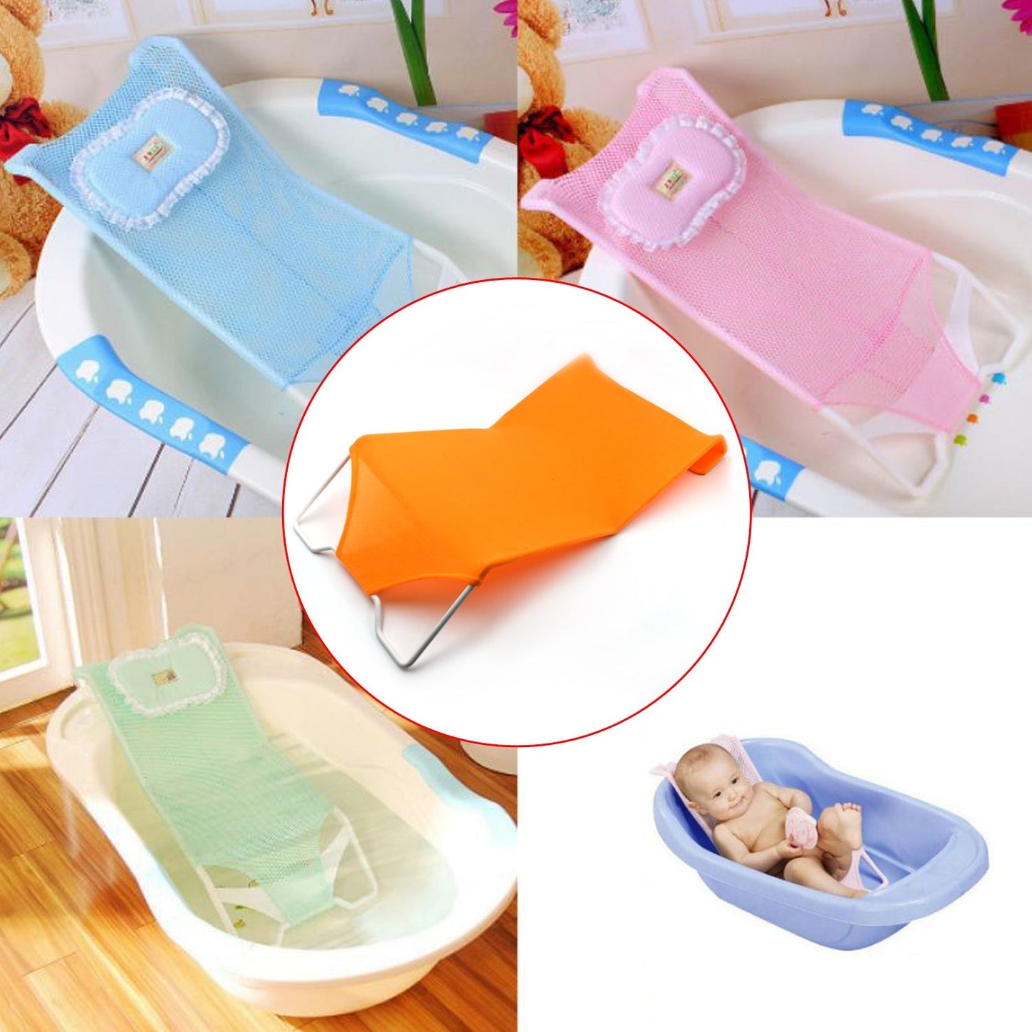 6308 Baby Shower Seat Bed Used In All Household Bathrooms For Bathing Purposes Etc. - Zidbik