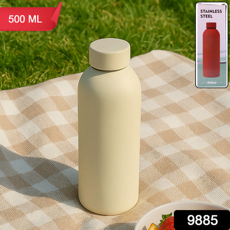 Stainless Steel Double Wall Vacuum-insulated Drink Water Bottle (Mix Color  500 Ml Approx) - Zidbik