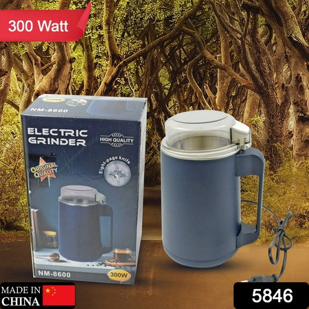 5846 Eletric Coffee Powder Grinding Machine Stainless Steel Electric Spice Grinder Fine Powder Multifunctional Powder Grinder For Kitchen Coffee Grinder Machine For Home (300 Watt) - Zidbik