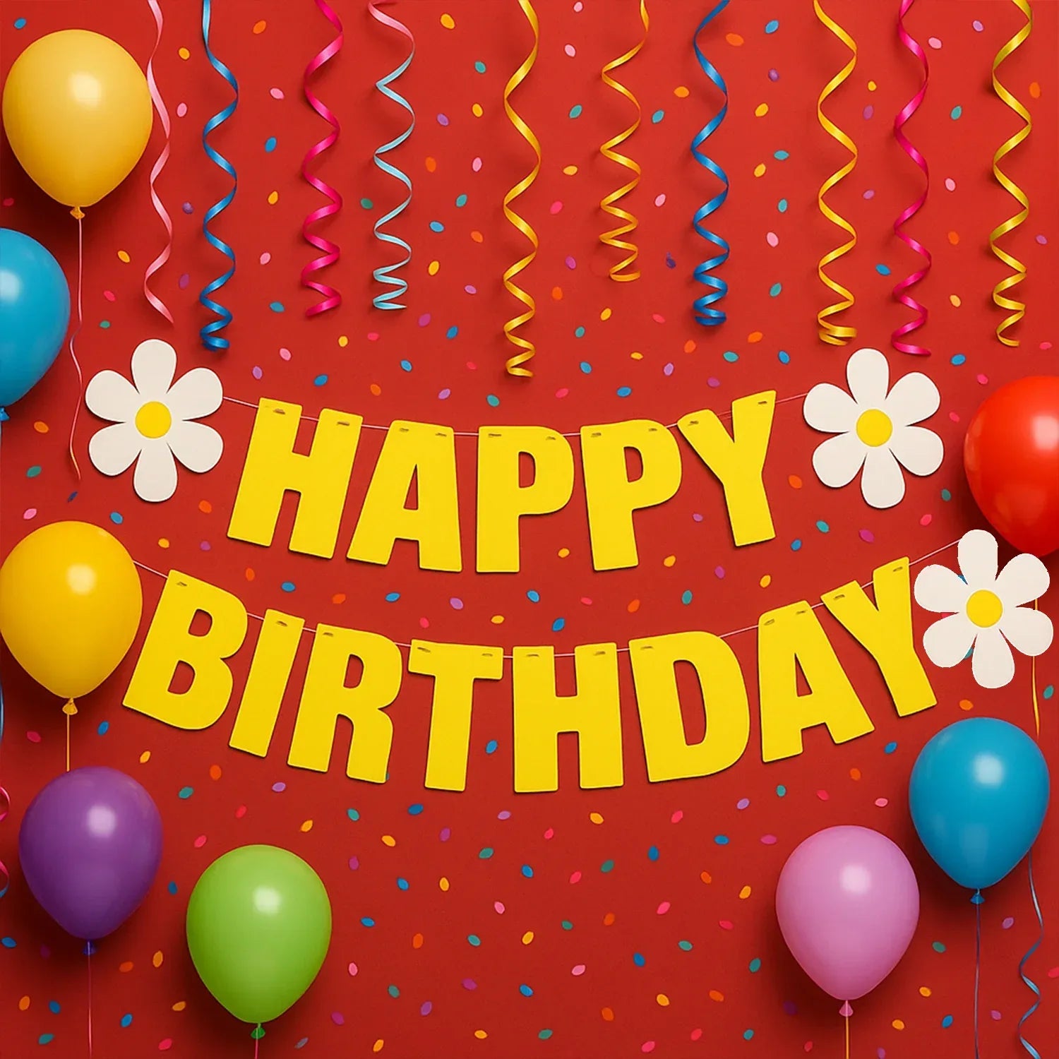 Happy Birthday Party Decoration Banner Set - Zidbik