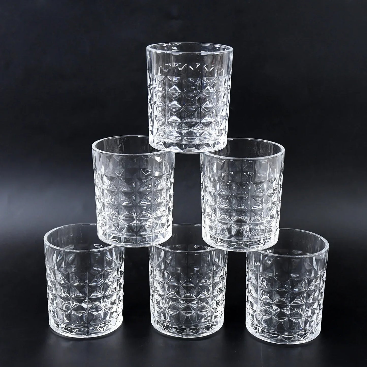 Premium Crystal-style Glass Tumbler Set (6 Pc 210 Ml) - Zidbik