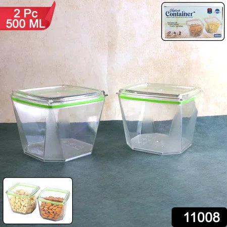 Food Storage Container Set With Leak-proof Lid (500 Ml 2 Pc) - Zidbik