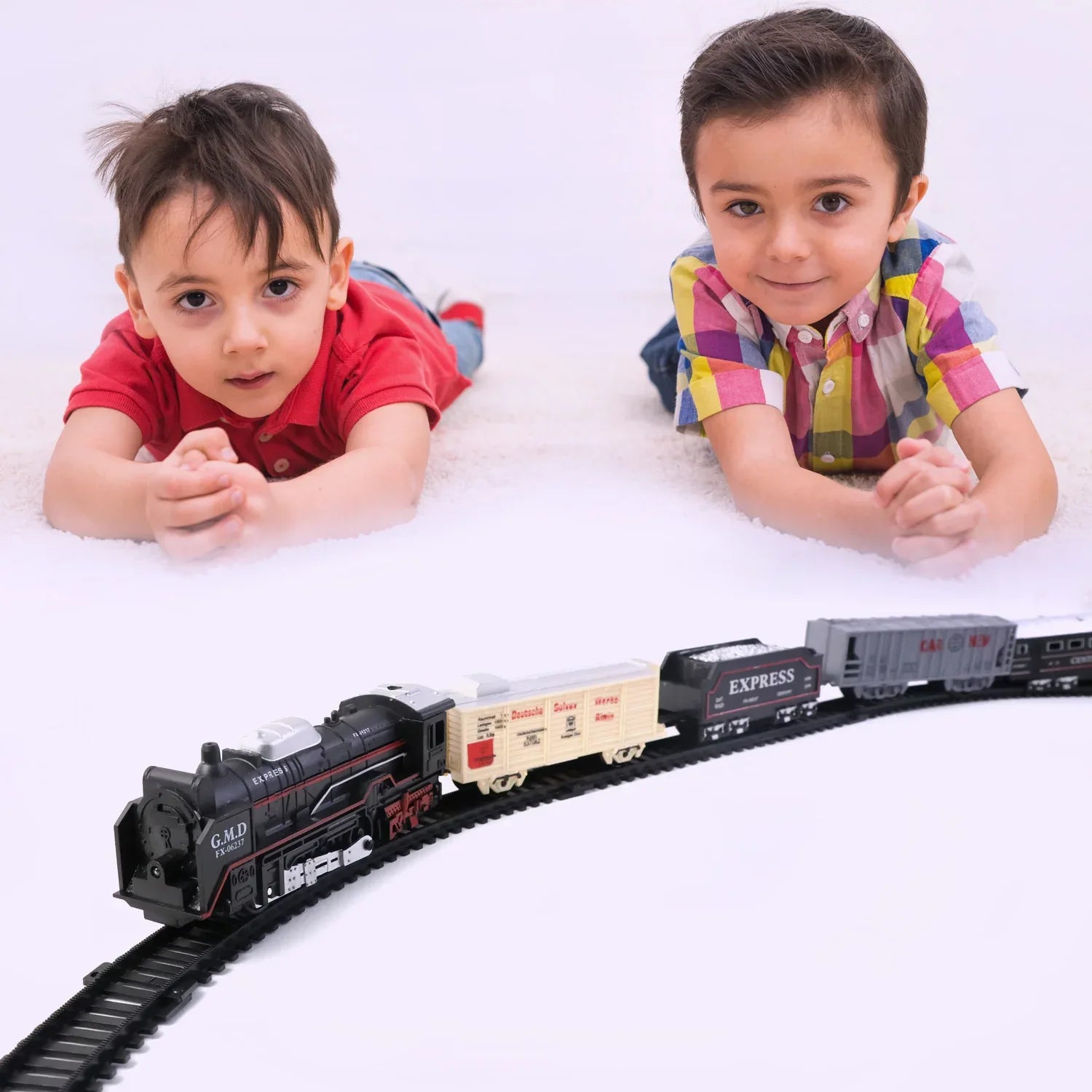 Toy Train Set For Kids Battery Operated Train With Track Set - Zidbik