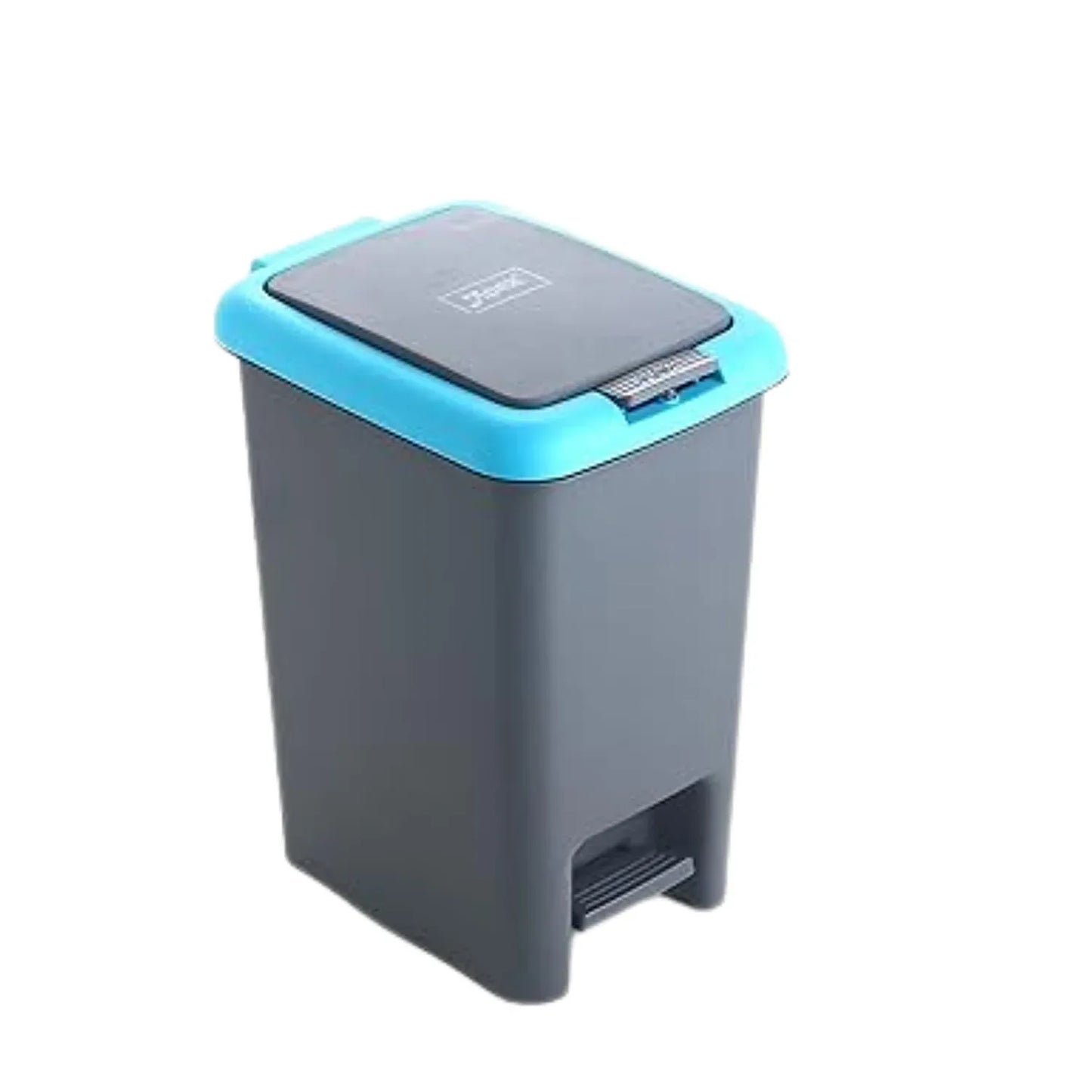 Apex Plastic Push N Pedal Dust Bin Hands-free Operation Compact Design 6.5 Liters (1 Pc Mix Color) - Zidbik
