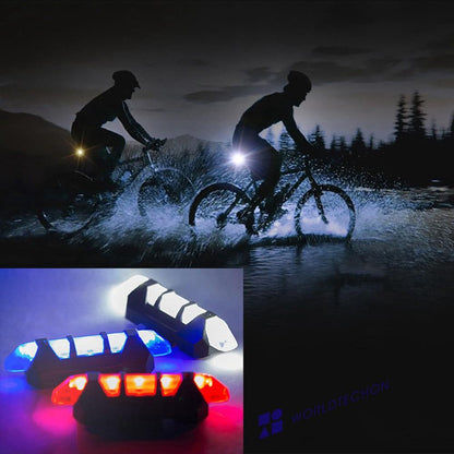 1617 Rechargeable Bicycle Front Waterproof Led Light (Blue) - Zidbik