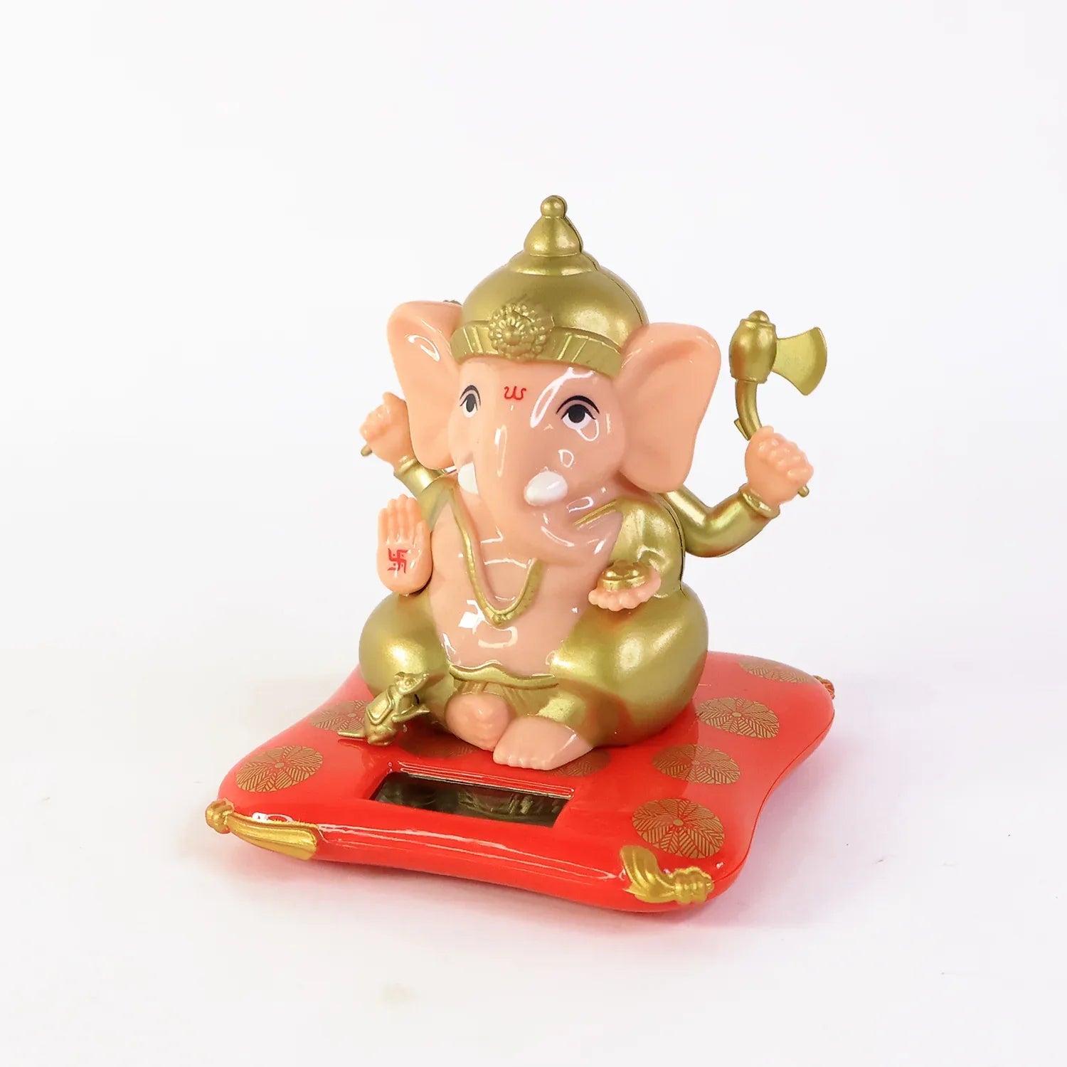 Decorative Medium Lord Ganesh Idol Decorative Statue With Solar-powered Base (1 Pc) - Zidbik