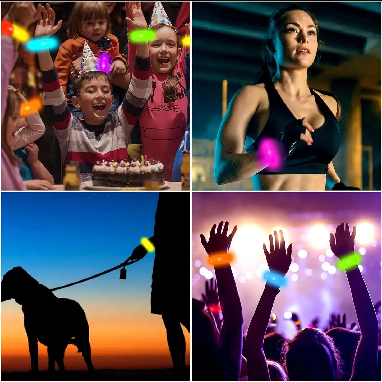 Running Lights For Runners Led Bracelet (1 Pc Multicolor) - Zidbik