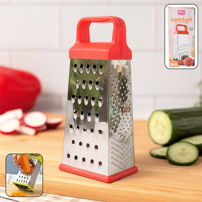 Supermom 5-in-1 Comfort Stainless Steel Grater And Slicer - Zidbik