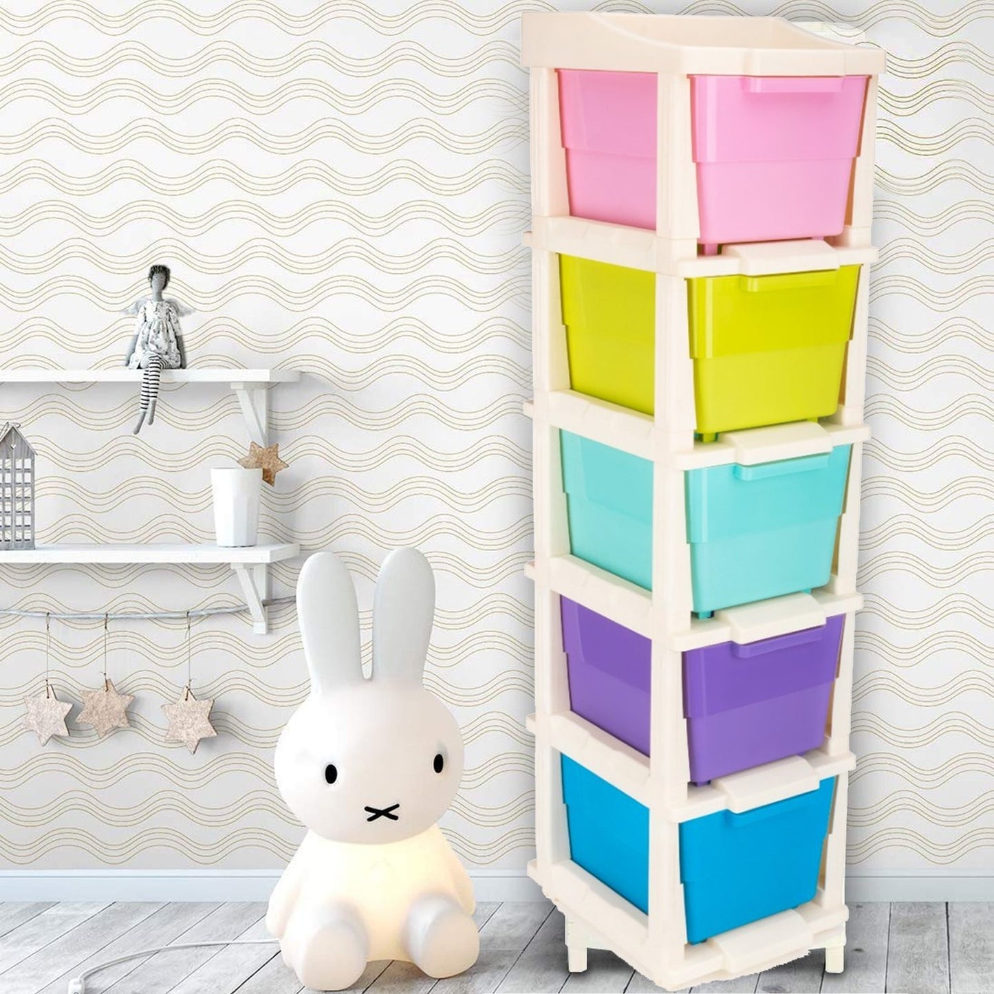 0702 5 Layer Multi-purpose Modular Drawer Storage System - Zidbik