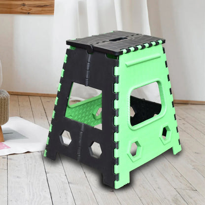 7050 1pc 18inch Folding Stool For Adults And Kids Also For Kitchen Stepping With (Brown Box) - Zidbik