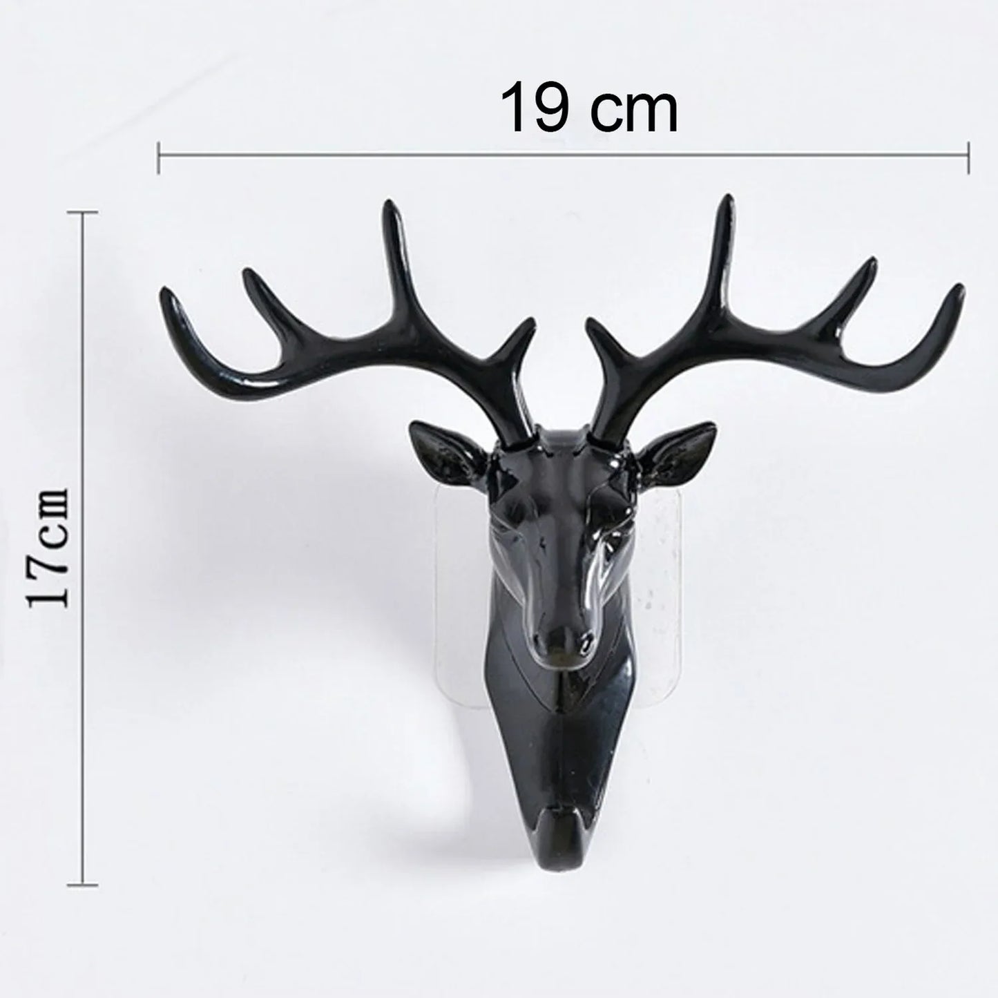 1743 Deer Head Self Adhesive Wall Door Hook Hanger - Zidbik