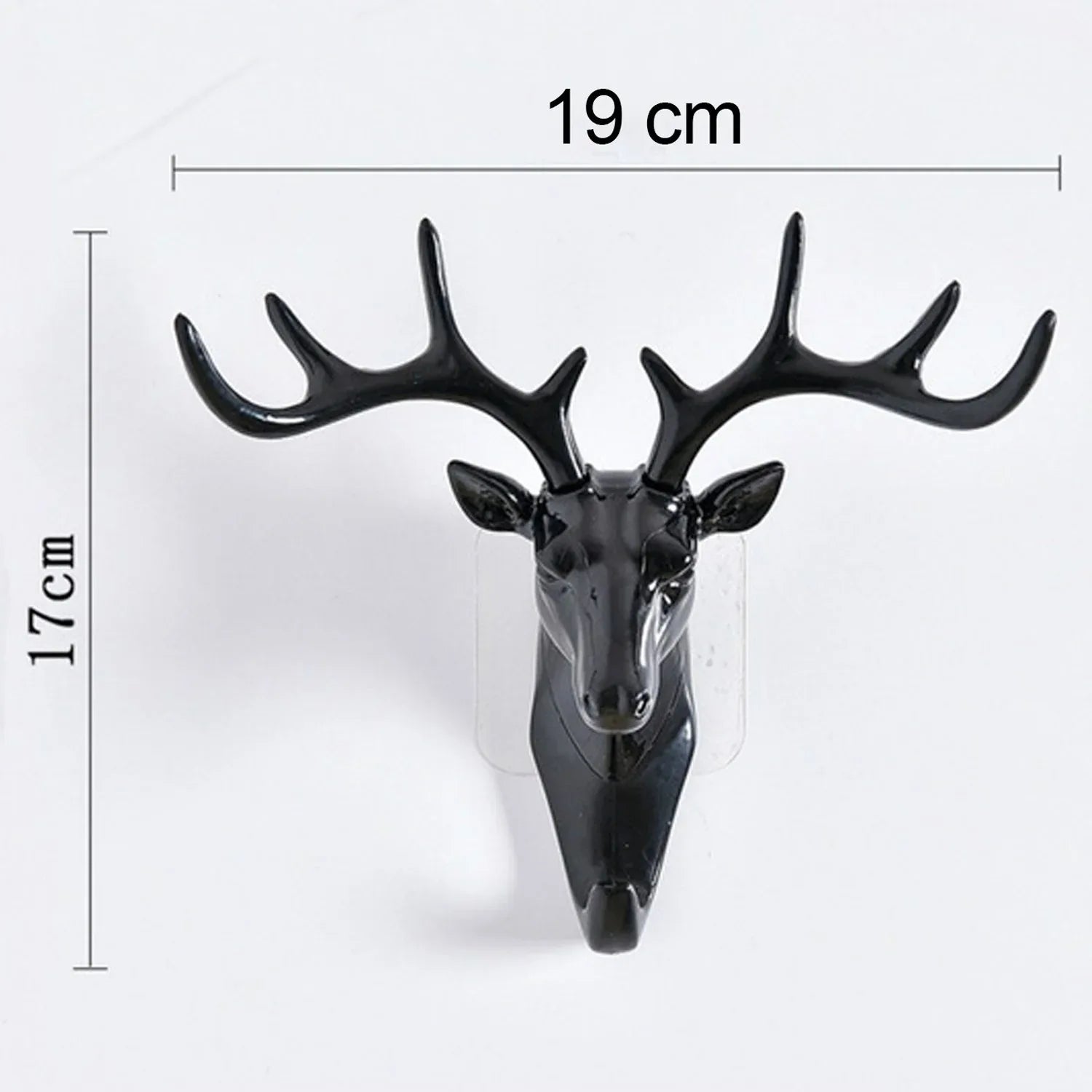 1743 Deer Head Self Adhesive Wall Door Hook Hanger - Zidbik