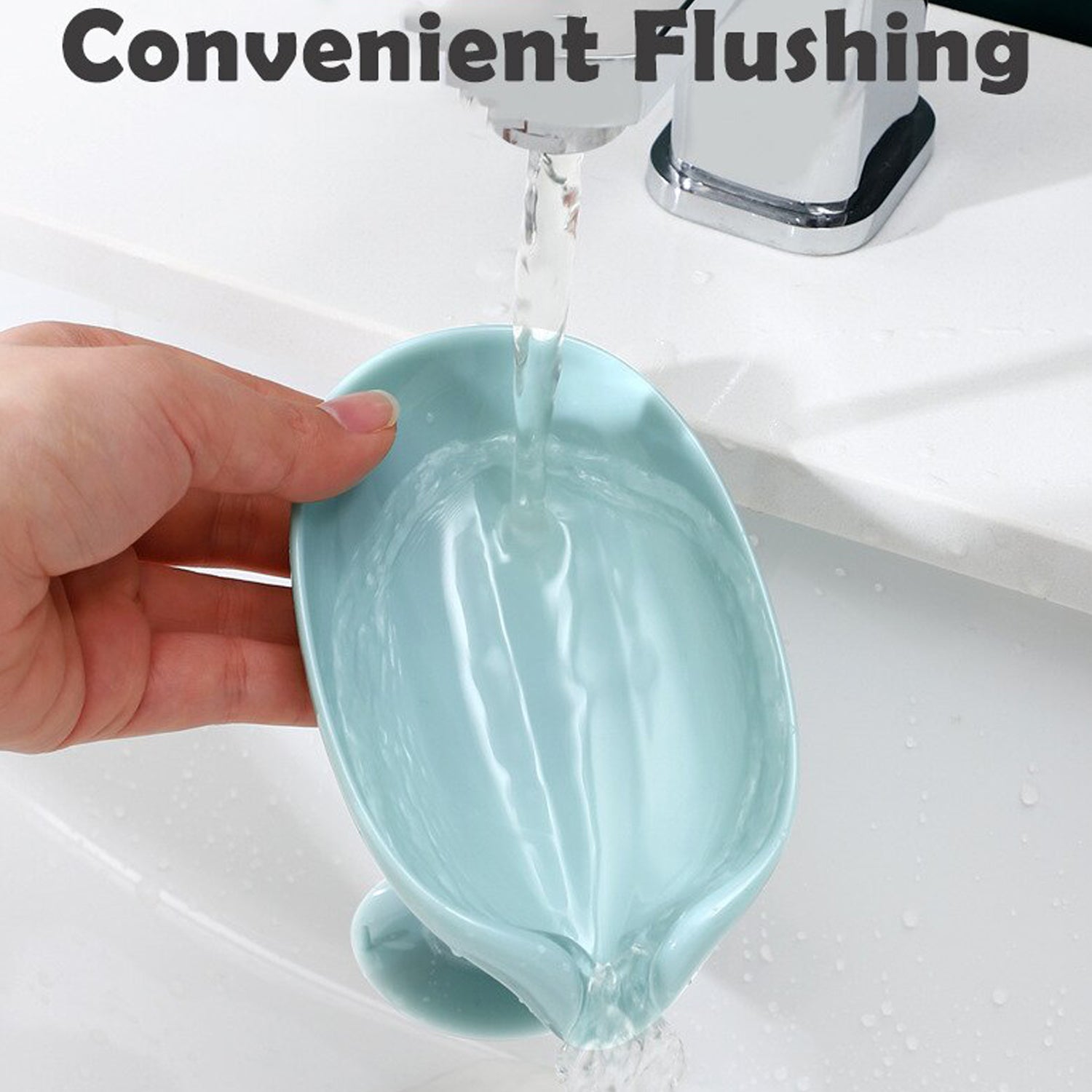 4831 Self Draining Soap Holder For Bathroom Leaf Shape Soap Dish Kitchen Soap Tray - Zidbik