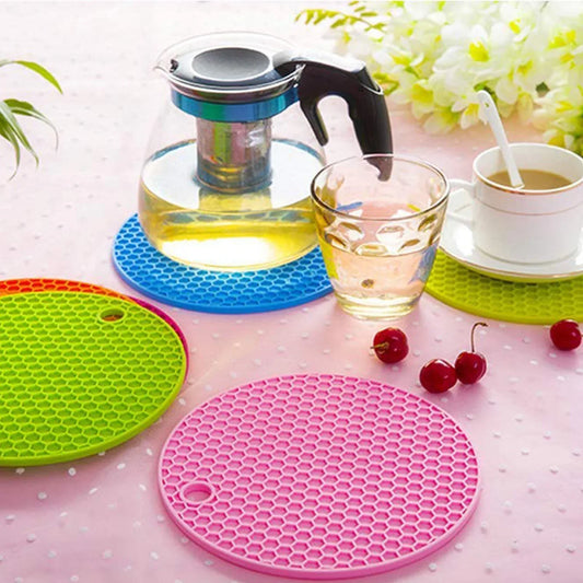 4778 1pc Silicone Hot Mat Used For Breakfast Lunch And Dinner Purposes In Different-different Places. - Zidbik