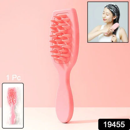 Multipurpose Silicone Scalp Massager Shampoo Brush (1 Pc) - Zidbik