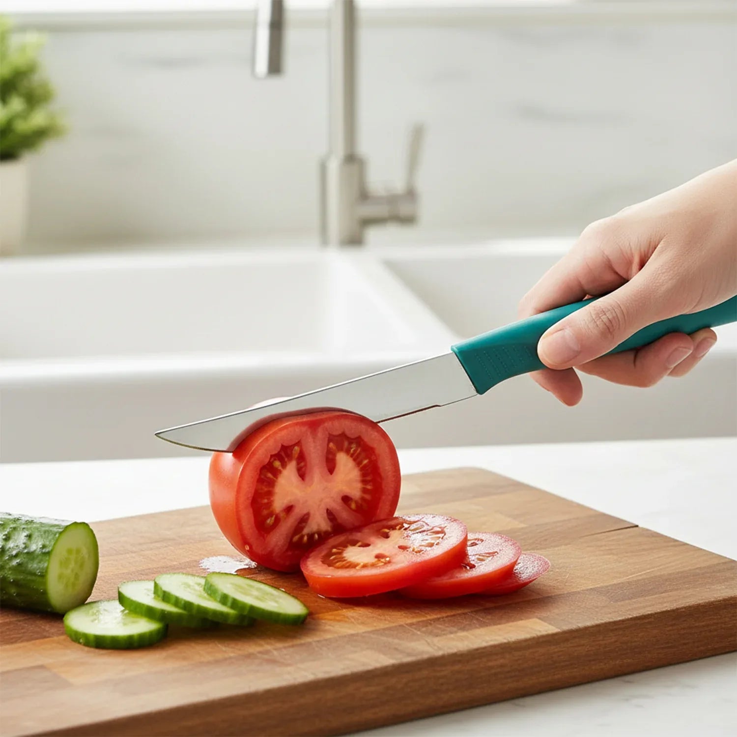 Multipurpose Stainless Steel Fruit Knife Set Of 3 - Zidbik