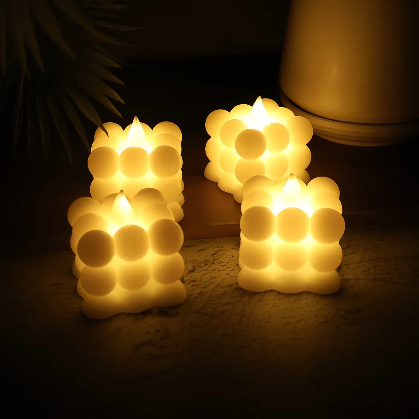 Led Flameless Cube Decorative Candles (24 Pc) - Zidbik