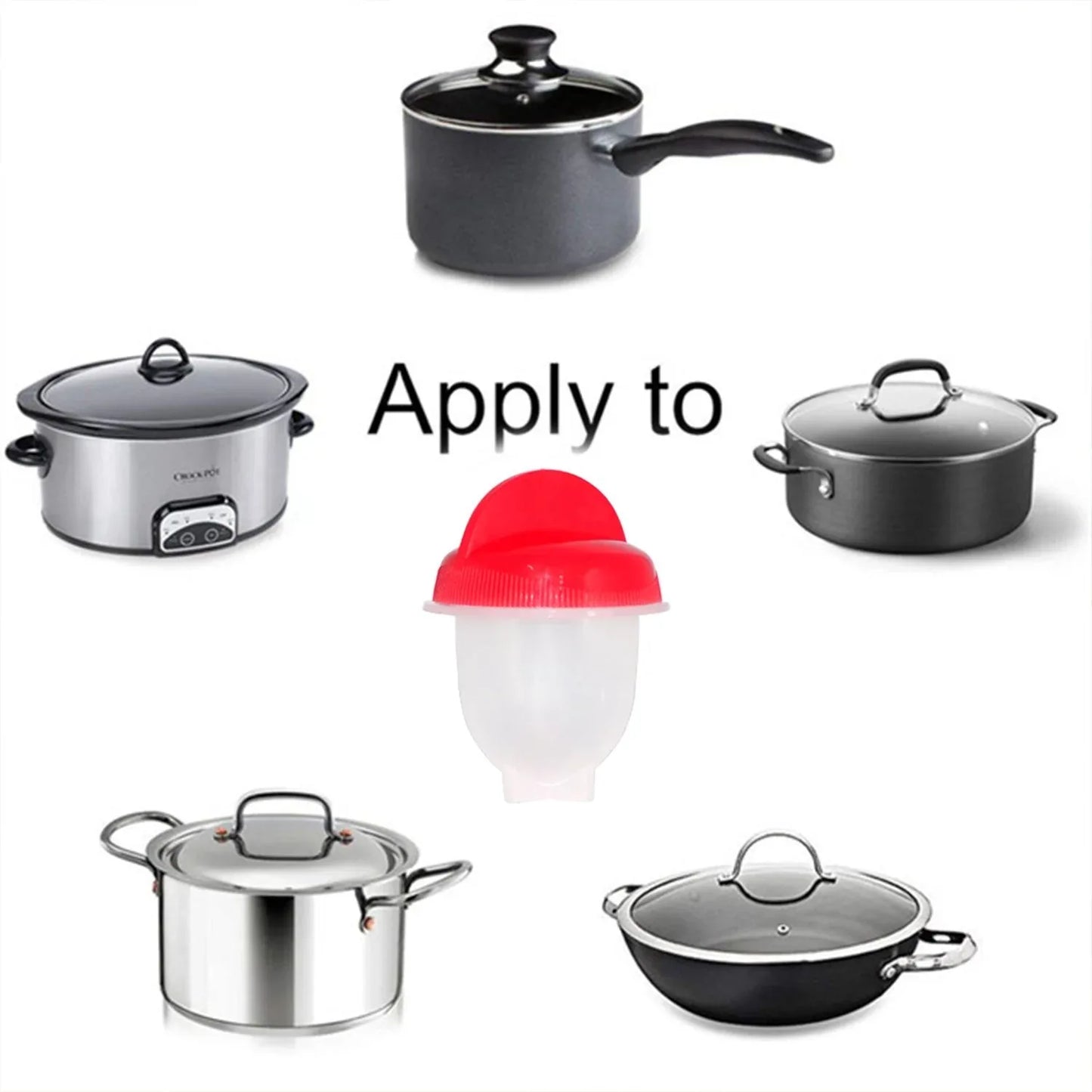 2449 Nonstick Eggs Boiler Cookers Without Egg Shell - Zidbik