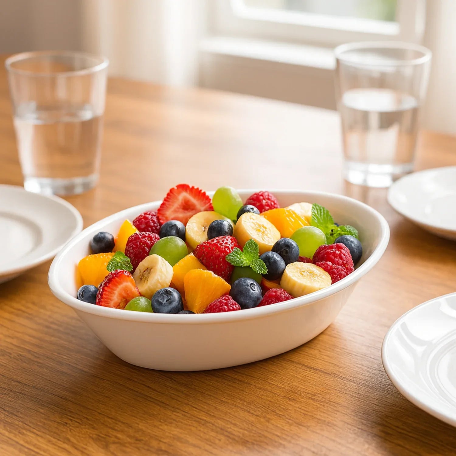 Plastic Marin Serving Bowl Elegant Oval Deep Bowl (1 Pc White) - Zidbik