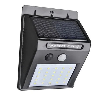 213 Solar Security Led Night Light For Home Outdoorgarden Wall (Black) (20-led Lights) - Zidbik