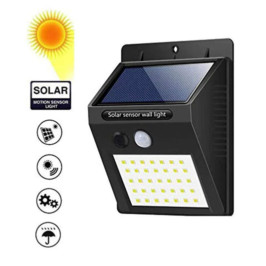 213 Solar Security Led Night Light For Home Outdoorgarden Wall (Black) (20-led Lights) - Zidbik