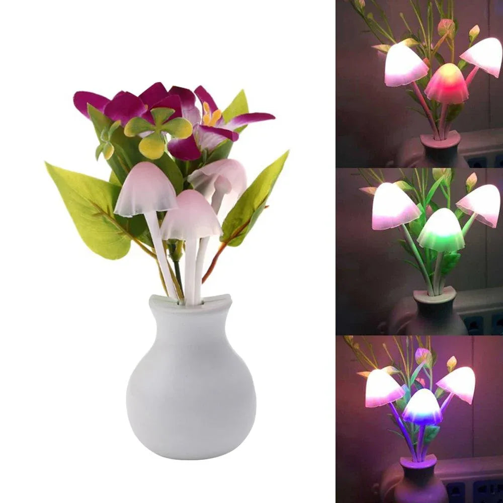 217 Led Dream Night Light Auto Onoff Sensor Mushroom Lamp (Multicolor) - Zidbik